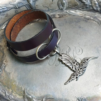 Hummingbird Oxbow Double-Wrap Charm Lock Cuff