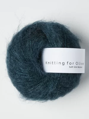 Knitting for Olive Soft Silk Mohair Deep Petroleum Blue